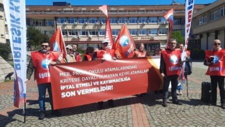 Eğitim-İş sokaktan Bakan Tekin’e seslendi: ‘Buralar sizin şirketiniz değil!’