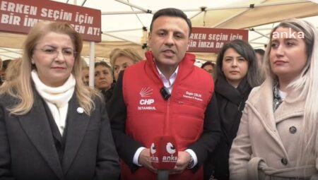 ‘İmza’ standı Bakırköy’deydi… CHP’li Özgür Çelik: ‘Biz bir bireye değil, İstanbul halkının iradesine sahip çıkıyoruz’